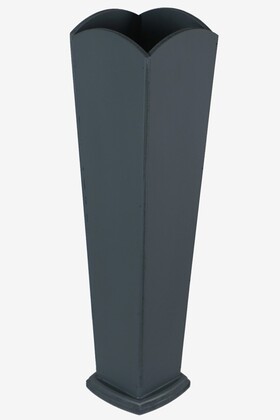 55 cm Dekoratif Ahşap Antrasit Vazo - 1