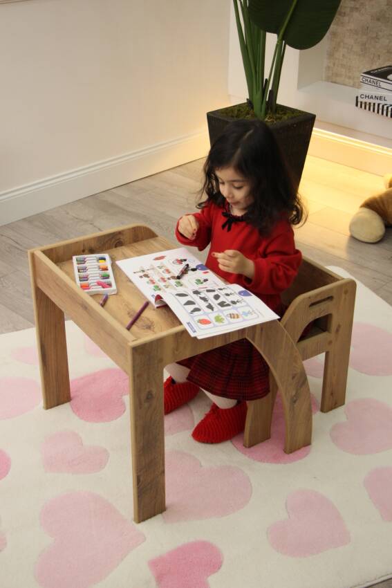 Çocuk Aktivite Oyun ve Çalışma Masa Sandalye Takımı (Atlantik) - 2