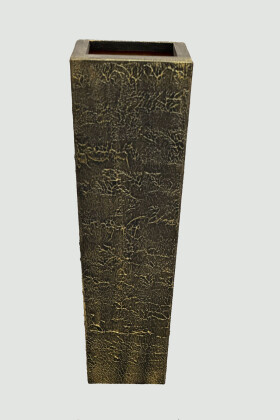 Dekoratif Gold Eskitme 70 cm Ahşap MDF Saksı ve Çiçeklik - 1